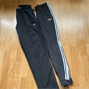 Black champion & adidas joggers (083)